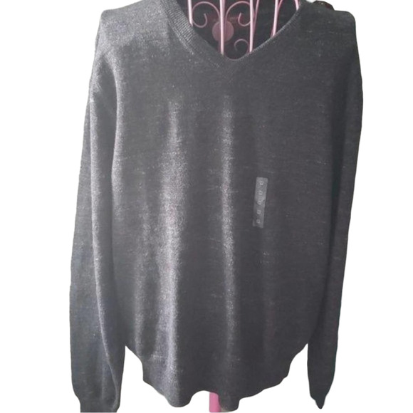 Unisex Arizona Jean Co. New gray cotton V-neck pullover sweater size M - Picture 1 of 8